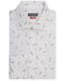 Van Heusen Business Shirts Slim Fit Shirt White With Sage Print