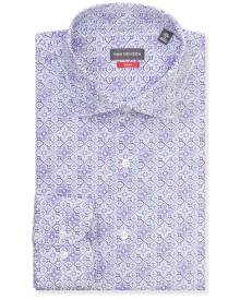 Van Heusen Business Shirts Slim Fit Shirt Purple Floral Tile Print