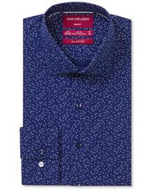 Van Heusen Business Shirts Slim Fit Shirt Navy Cross Print Navy S