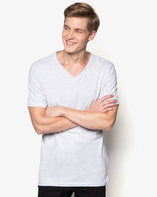 White Pure Comfort V-neck cotton-blend T-shirt, Zimmerli