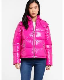 womens pink puffer