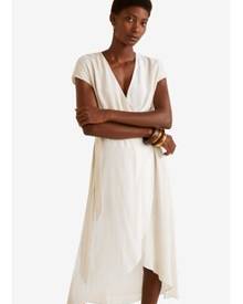 Beige Women's Wrap Dresses - Clothing | Stylicy