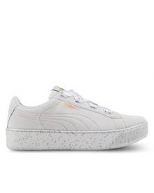 white puma platform trainers