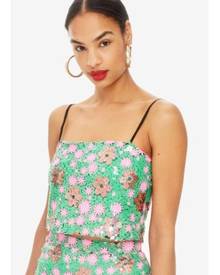 TOPSHOP Flower Sequin Cami Top