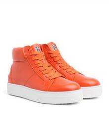 Orange Men's High Sneakers - Shoes 