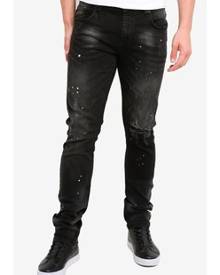 Indicode Jeans Kalmar Skinny Fit Splatter Jeans