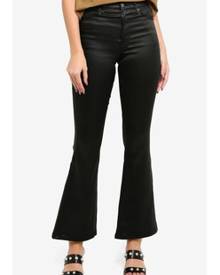 topshop black flared jeans