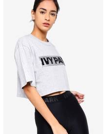 Ivy Park Sequin Brush Logo Crop Tee