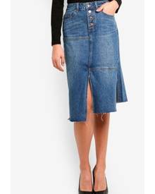 jean skirt guess