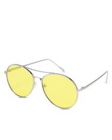 yellow frame aviator sunglasses