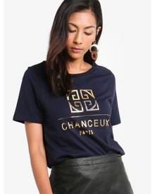 River Island Short Sleeve Chanceux Mix Sequin Ef Tee