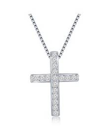 white gold chain cross