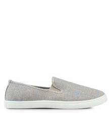 gray slip on tennis shoes