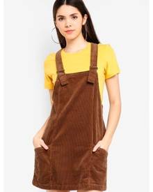 brown dungarees dress