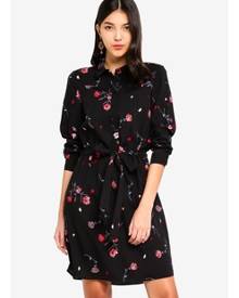 warehouse cutabout paisley shirt dress