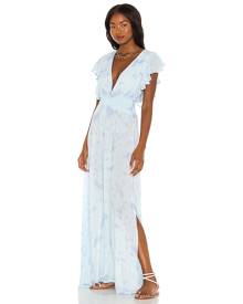 Tiare Hawaii Dahlia Maxi Dress in Baby Blue. Size S/M.