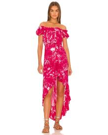 Tiare Hawaii Riviera Maxi Dress in Fuchsia. Size S/M.