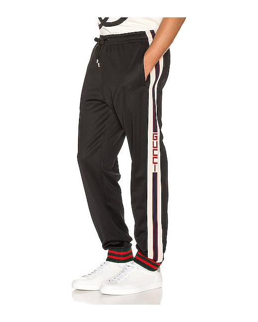 gucci sweatpants black and white