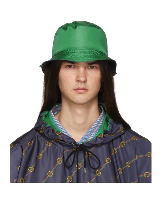 Mens Accessories Hats Bode Cotton Ssense Exclusive Mesh Bucket Hat in Green for Men 