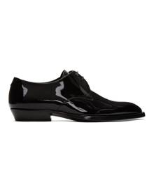 Saint Laurent Black Patent Wyatt 25 Derbys