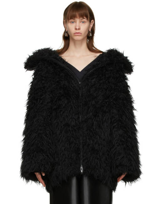 Balenciaga Women's Faux Fur Jackets - Clothing | Stylicy