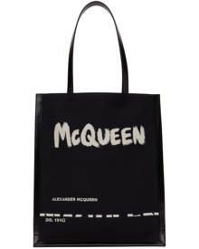 Alexander McQueen Black Graffiti Logo Tote