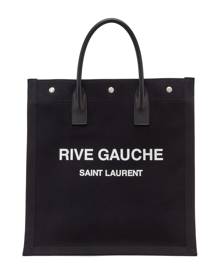 Saint Laurent Black Rive Gauche Shopping Tote