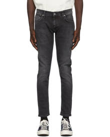 Nudie Jeans Black Tight Terry Jeans