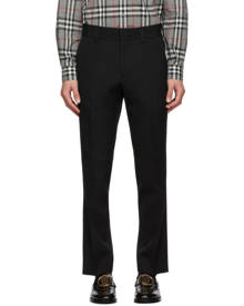 Burberry Black Grain De Poudre Trousers