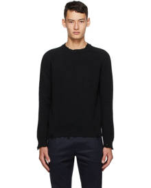 Saint Laurent Black Distressed Sweater