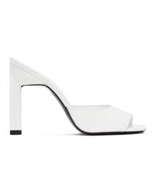 The Attico White Patent Heeled Sandals