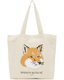 Maison Kitsune Off-White Fox Head Tote