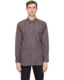 Comme des Garcons Shirt Black Floral Print Shirt