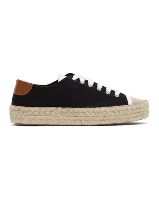 JW Anderson Leather Colour-block Espadrille Sneakers in Black for Men Mens Shoes Slip-on shoes Espadrille shoes and sandals 