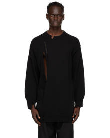 Yohji Yamamoto Black Distressed Sweater