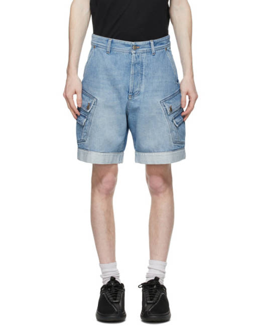 Blue Cotton Shorts Ssense Uomo Abbigliamento Pantaloni e jeans Shorts Pantaloncini 