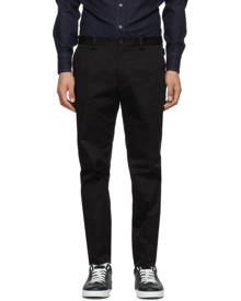 Dolce and Gabbana Black Cotton Twill Trousers
