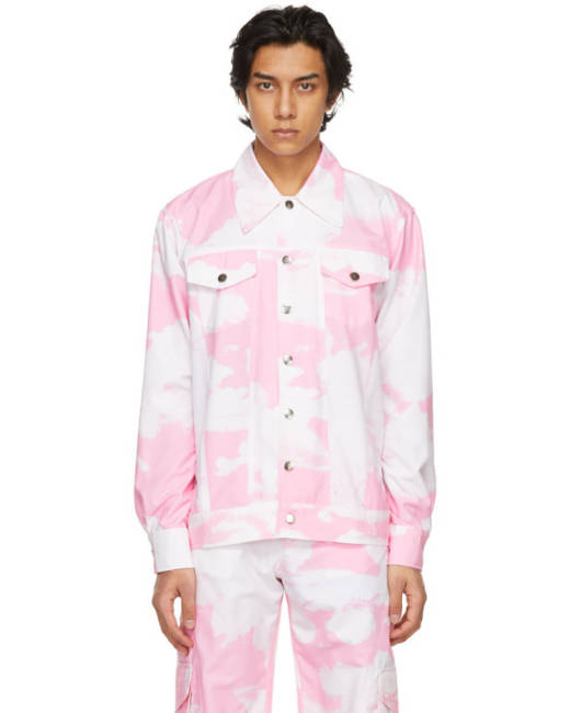 Ripped pink denim jacket slim fit cotton denim jackets – INFINIT STORE