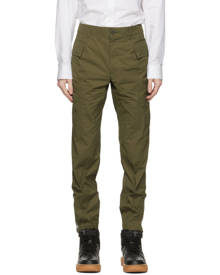 Helmut Lang Khaki Taffeta Cargo Pants