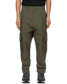 Balmain Khaki Cotton Cargo Pants