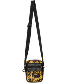 Versace Jeans Couture Black Outline Logo Barocco Bag