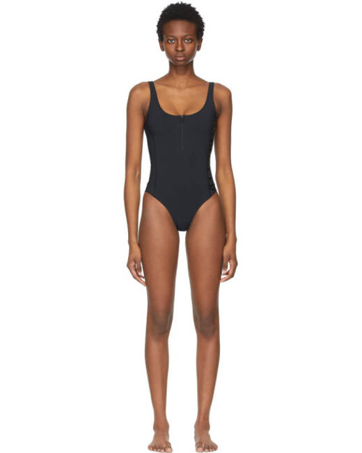 SSENSE Exclusive Off-White Recycled Nylon One-Piece Swimsuit Ssense Donna Sport & Swimwear Costumi da bagno Costumi Interi Costumi Interi con ferretto 