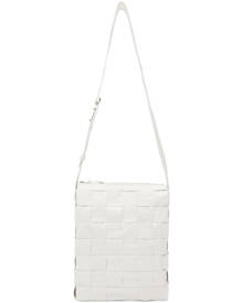 Bottega Veneta White Intrecciato Messenger Bag