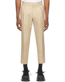 Wooyoungmi Beige One Pleat Trousers