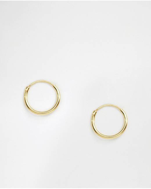 for Men Mens Jewellery Earrings and ear cuffs Metallic ASOS Mini Hoop Earrings in Gold 