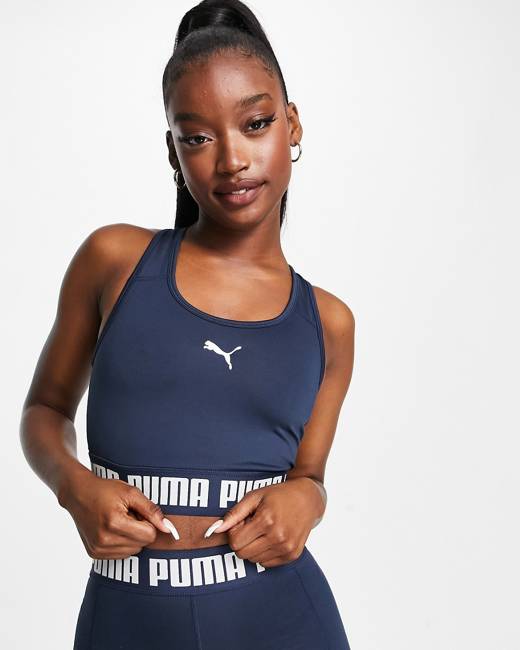 Puma Training Evoknit seamless light support sports bra in mocha