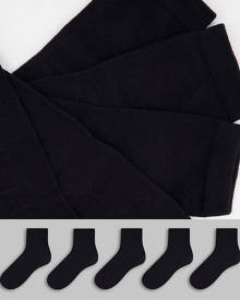 Monki Cotton 5-pack Socks in Black Womens Clothing Hosiery Socks 