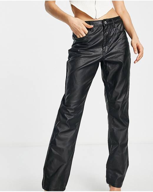 Missguided Riot high waist mom jeans in black