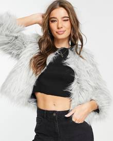 Missguided faux fur bomber jacket in chocolate - BROWN