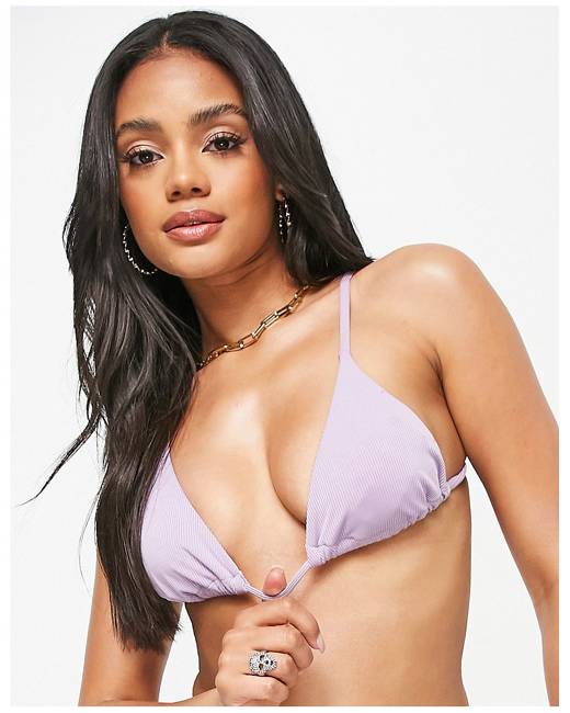 Missguided bandage bandeau bikini top in orange